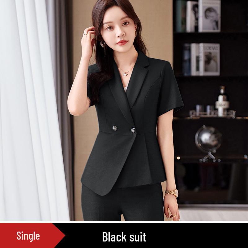 Premium Women's Formal Summer Suit Set: Beautician & Hotel Workwear Skirt