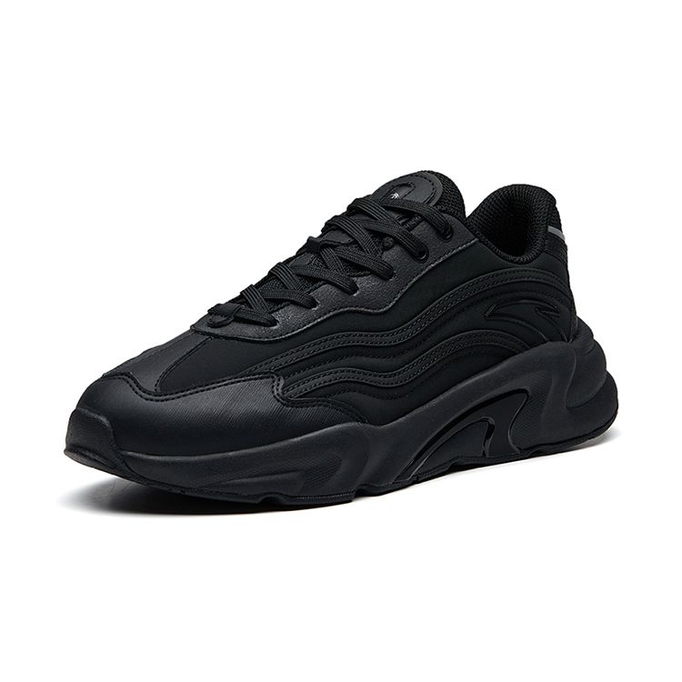 Anta Thick Sole Soft Bottom Lightweight Low Top Sports Casual Shoes Women sneaker Black 922238865-4