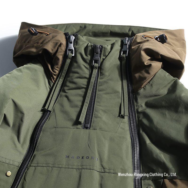 Men's Trendy Functional Double Zipper Casual Down Jacket