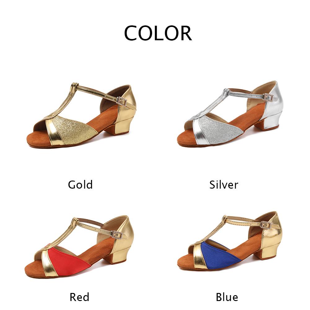 Tanzschuhe für Kinder/erwachsene Mädchen Frauen Lateinamerikanischer Tanz Tango Salsa Gesellschaftstanzschuhe 3,5 cm niedriger Absatz weiche Sohle