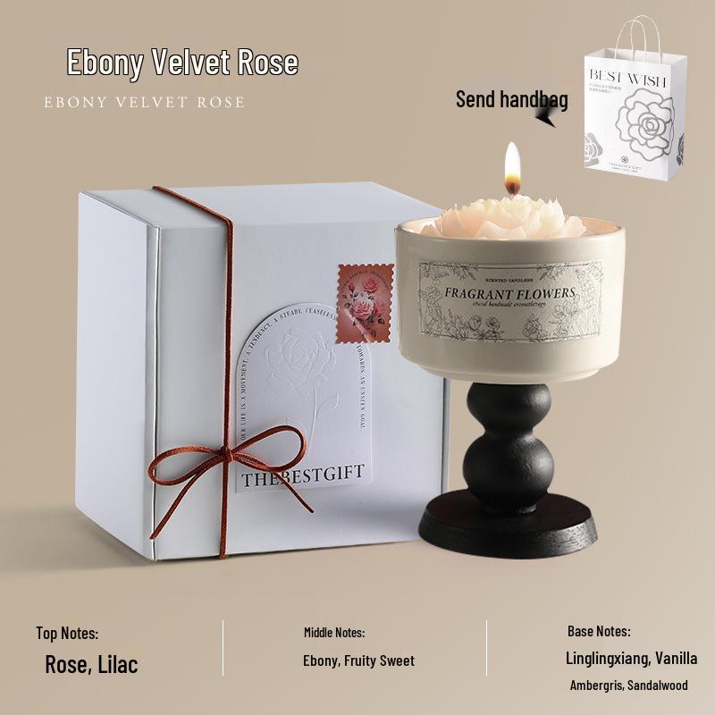 Premium Camellia Scented Candle Gift Set - Soy Wax Wedding Decoration, Birthday & Party Favor.