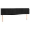 VidaXL Tête de lit avec oreilles Noir 163x16x78-88 cm Velours3118824