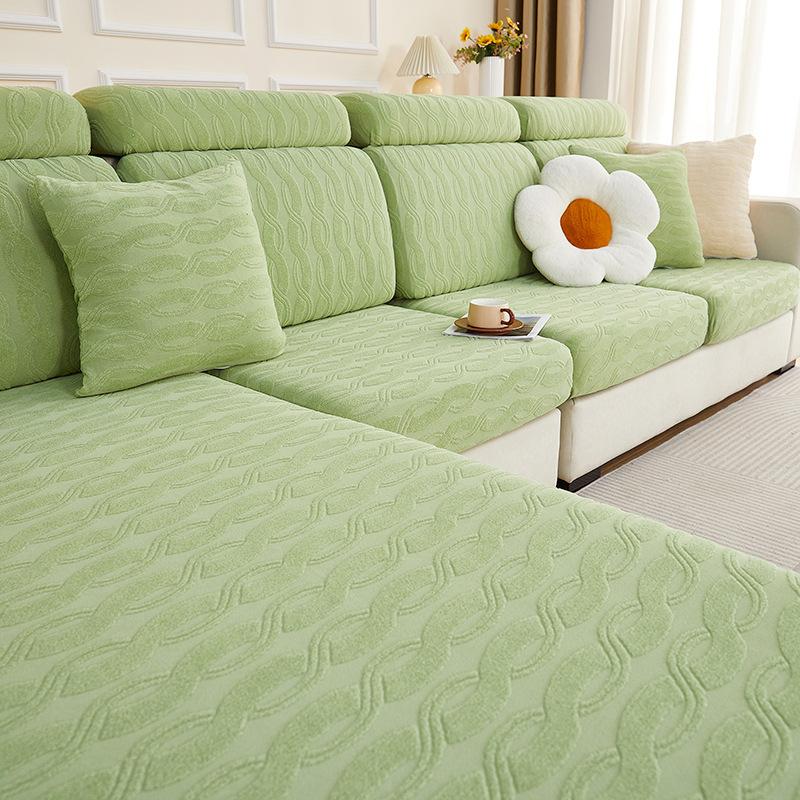 Neuer Sofabezug aus Jacquard-Samt, universelles All-Inclusive-Wohnzimmerkissen, universelle, kratzfeste, elastische Sofakappe für alle vier Jahreszeiten