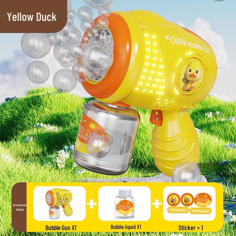 Gatling Bubble Gun: Automatic Electric Handheld Bubble Maker for Kids