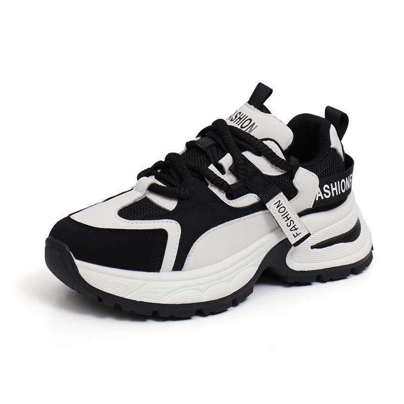 Dámské Dad Shoes Jaro Nová Móda Ins Všestranné Korejský Styl Silná Podrážka Prodyšné Studentské Volnočasové Tenisky A002