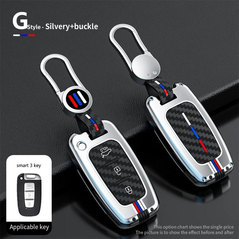Interior Mouldings Car Key Case Cover Bag For Hyundai Solaris HB20 Veloster SR IX35 Accent Elantra For KIA RIO Forte K2 K3 K5 Sp