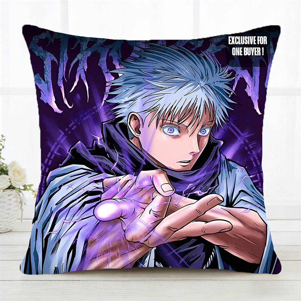 Anime JJujutsu Kaisen Pillow Case Fashion Square Pillowcase Bedroom Sofa Room Ins Decoration Leisure