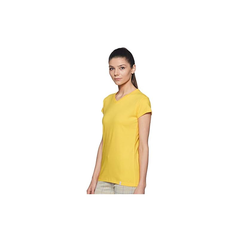 Rupa Women' Solid Regular Fit TShirt (SLTVN08VYLW_Yellow_M