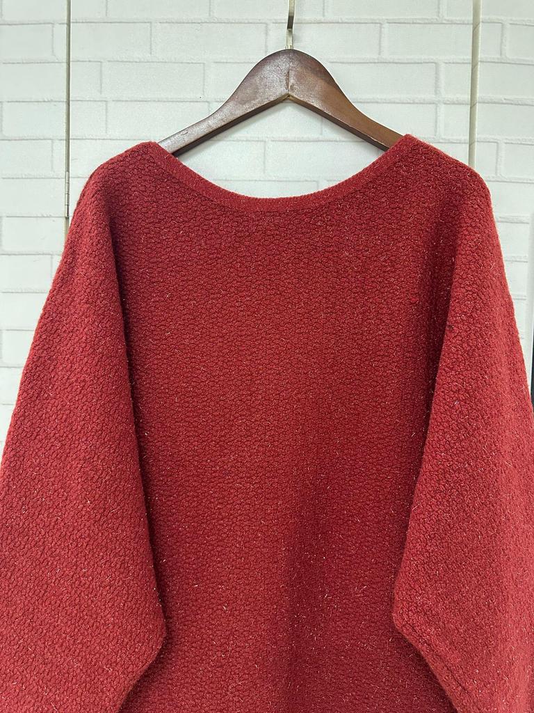 New Year's Little Red Dress Hepburn-Style: Elegant Glitter Knit Dress for Women, Autumn/Winter Collection