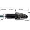 4 X Mini Indicador Universal Preto Matizado Led Motocicleta Indicadores Wizard 2 Pares De Indicadores