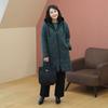 Shiz Madam Women S Water Droplet Quilted Mink Fur Hood Long Coat J31763