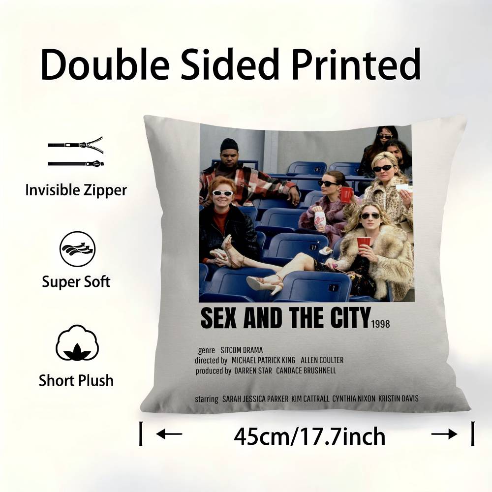 Sex And The City TV Series Pillowcase Toon Gift Cushion Cover Bedroom Home Sofa Chair Seat Decor Pillow Case