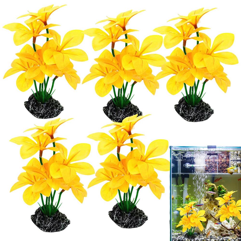 

Водные растения для аквариума Искусственные маленькие аквариумные растения 5X Реалистичные аксессуары Декор из морских водорослей Водная трава для черепах