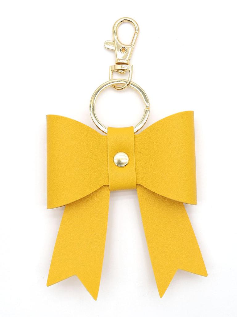 Bow Shaped PU Leather Keychain Bag Pendant Ornament