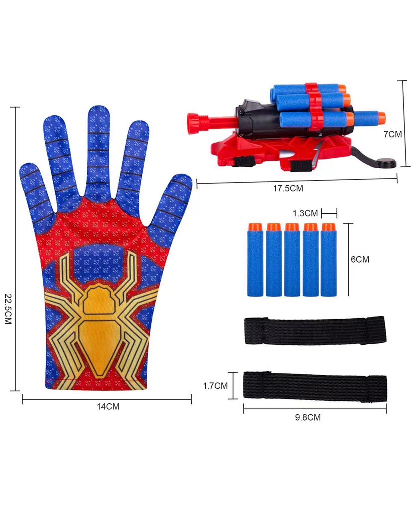 Non-Toxic Spider Launcher Chidlren Toy Glove Web Shooters Halloween Wristband Prop Children Cosplay Figure Game Christmas Kids Present Toys