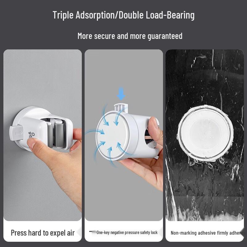 KATEI STORY Japanese Suction Cup Mop and Broom Holder