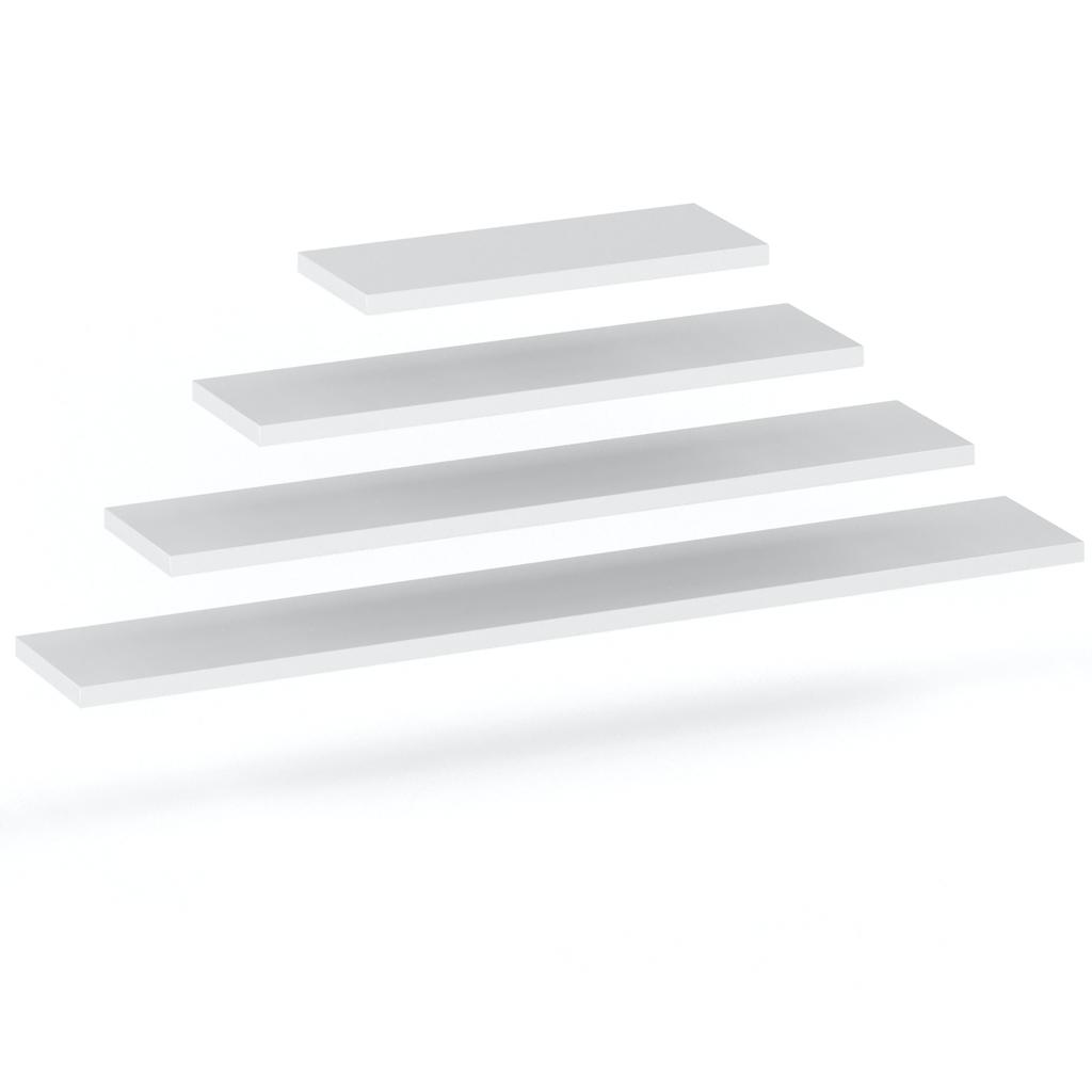 White Hanging Shelf, Wall Shelf, Bookshelf, Loft 100 Cm