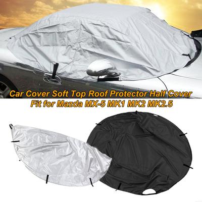 420D Car Half Cover Soft Top Roof Protect Waterproof Anti UV Sun Shade Dustproof Cover For Mazda MX-5 MK1 MK2 MK2.5 213cm*213cm