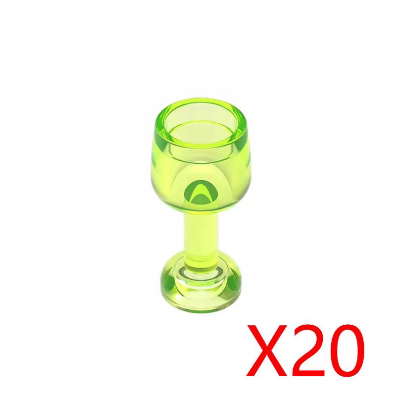 MOC City Food Building Blocks Vegetable Fruit Banana Pizza Chicken Dessert Wine Glass Printed Accessories Bricks Kids Toys N11