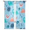 Dinosaur Flowers Leaves Lines Sheer Curtains For Living Room Bedroom Kids Room Tulle Window Treatment Drapes