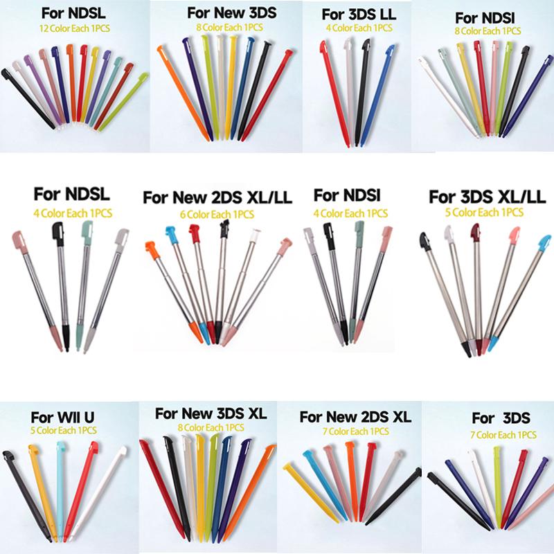 1Set Plastic Metal Touch Screen Stylus Pen Game Console Pen for NDSL NDSI NDS WIIU 2DS 3DS XL LL New 3DSXL LL New 2DSXL