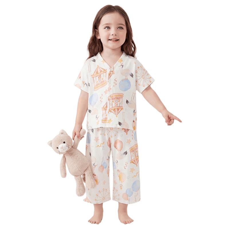 ASK JUNIOR Kids  Floral Pajama Set 140