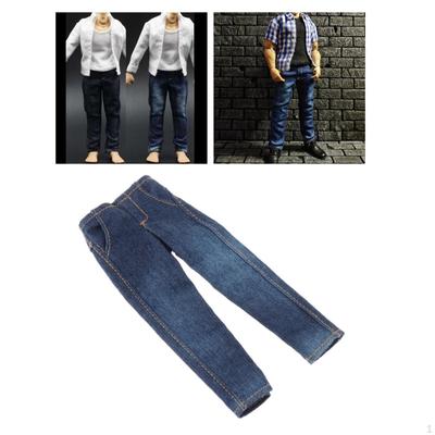 1/12 Doll Jeans Decoration Accessory Kids Playset Cosplay Outfits for 6 Inch Male Collectable