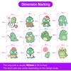 Funny Cartoon Green Dinosaur Stickers Diy Fun Toy Gift Waterproof Decal For Laptop Phone Scrapbook Luggage Bottles Decorative