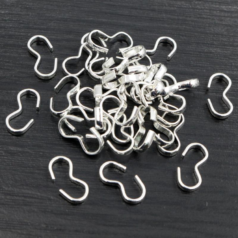 8*4 13*6.5mm 100pcs/lot 6 Colors Pendant Necklace Buckle Clasp Connectors Bangle Bracelet For Cameo Jewelry Accessories for DIY