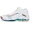 Wave Lightning Z7 Mid Volleyball Training Shoes Unisex Sneakers White Blue V1GA225048