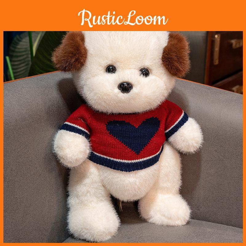 Plush Sweater Dog Toy Cartoon Stuffed Animal Doll Decoration Kids Gift Cute