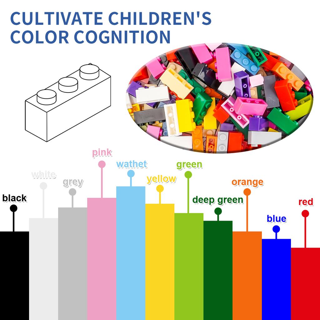 200g1x3 High Brick Multi Colour Timeless Basic Parts Building Imaginative Playthings Building Blocks Playthings Add-ons Fitting