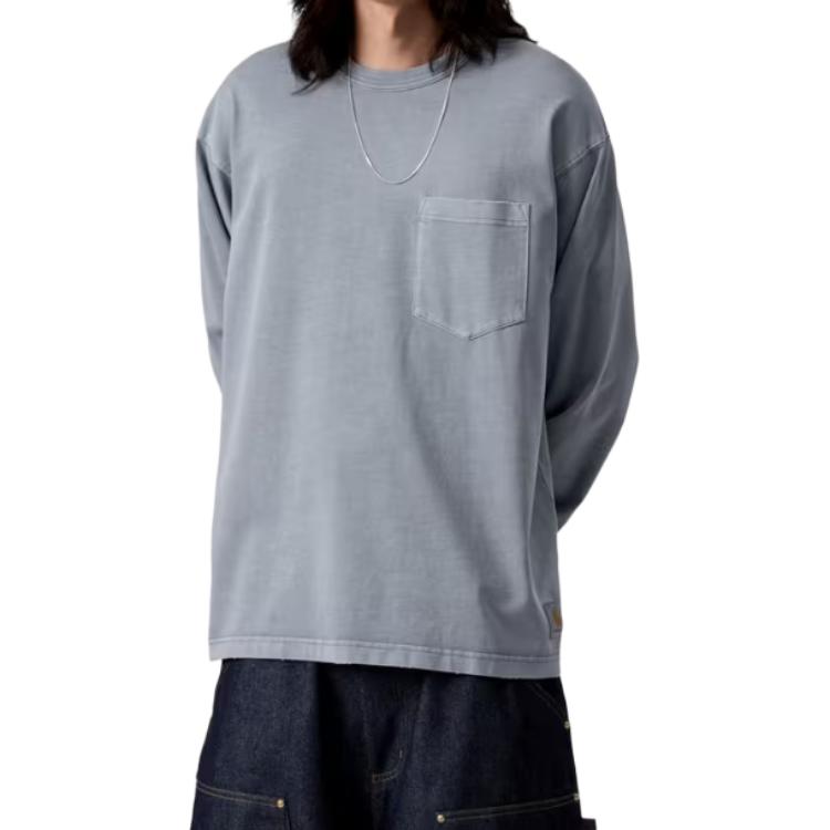 Carhartt WIP SS26 L/S Torion Pocket T-Shirt Loose Casual Round Neck Long Sleeve Vintage T-Shirt Unisex Tops I035958-3GB-B7