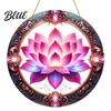 Exquisite Floral Bird Motif Colorful Hummingbird Wall Hanging Decoration, Stained Acrylic Suncatcher for Window Easy Install Pendant Decor, Decorative