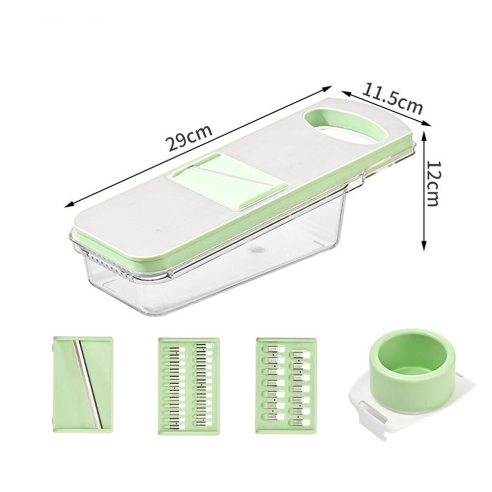 7-in-1 Adjustable Vegetable Slicer, Stainless Steel Kitchen Grater & Cucumber Slicer – Compatible with All Standard Cutting Boards