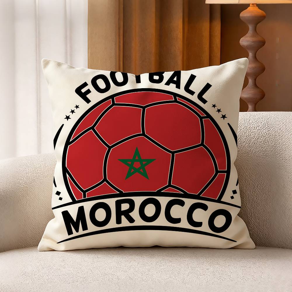 Morocco FFlag Cotton Linen Square Pillow Covers Home Decor Gifts