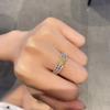 Caibao High-End Yellow Diamond Ring Female Court Style Personality Fashion Hollow Exquisite Light Luxury Celebrity Fan