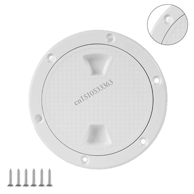 090E Not Corrosive ABS Boat Access Hatches 4/6/8 Inch Round Deck Inspection Cover Screw Out Access Plate Long Service Cover