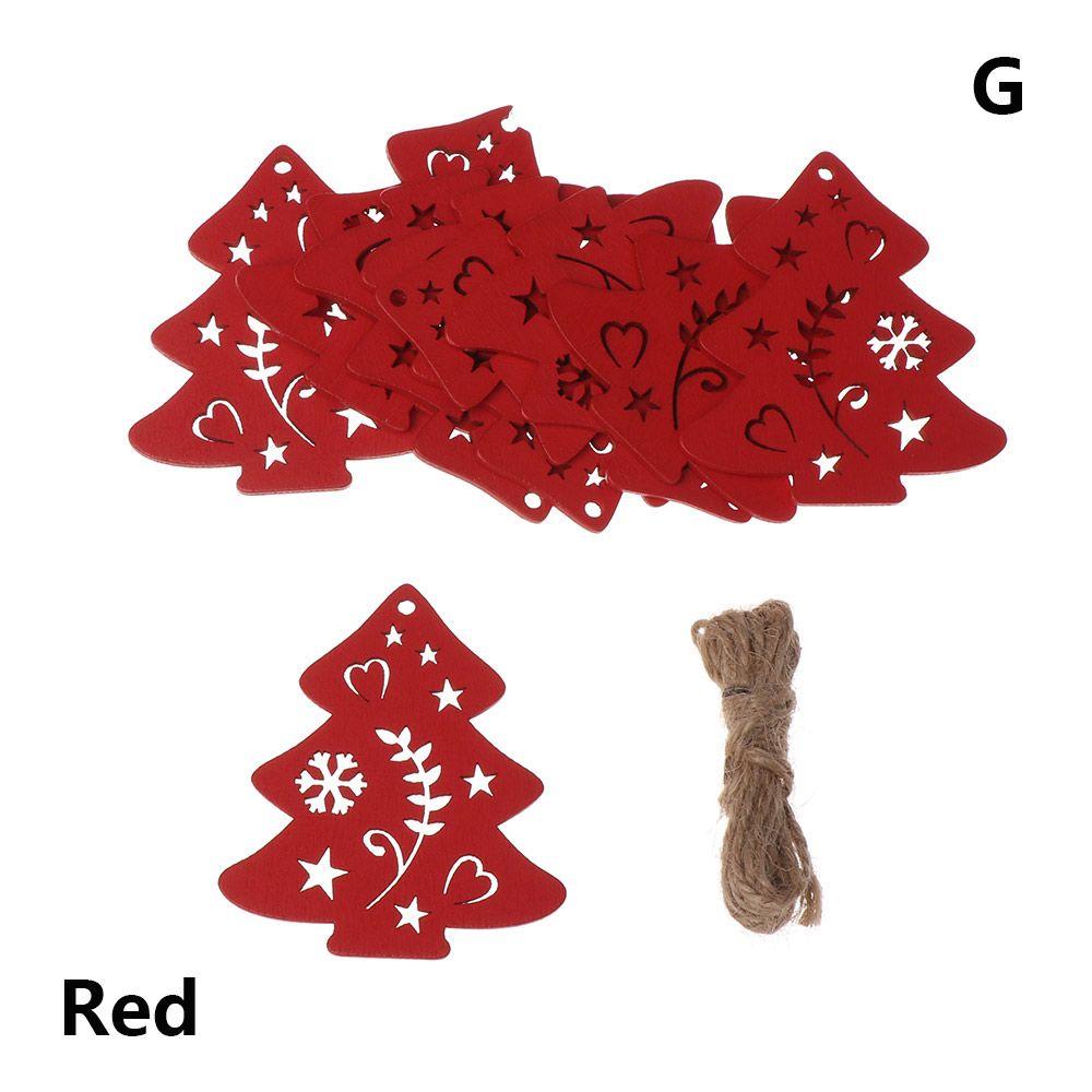 DIY Gifts Drop Pendant Christmas Tree Decoration Santa/Elk/Angel Wooden Ornaments Xmas Hanging