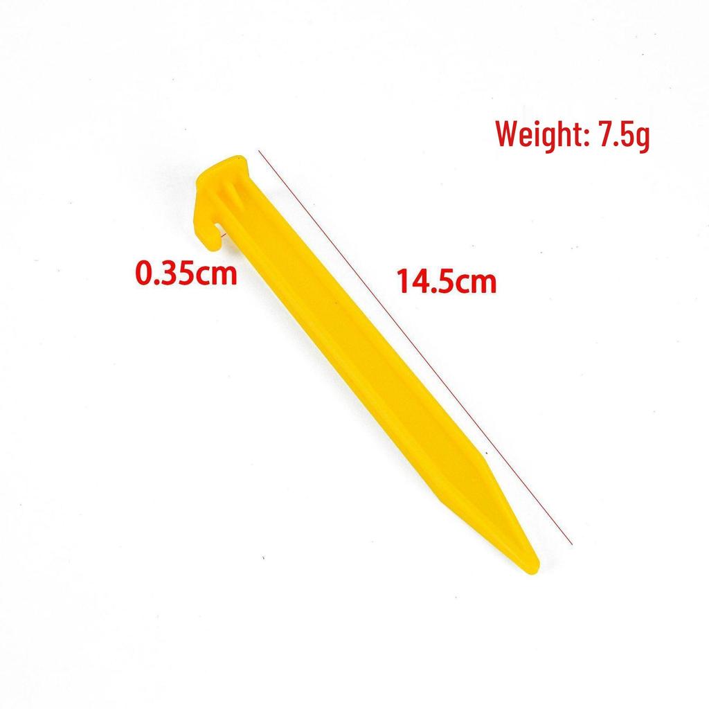 Yellow Plastic Ground Stakes for Greenhouse, Shade Nets, Inflatable Sofas, and Beach Mats - Windproof and In Stock