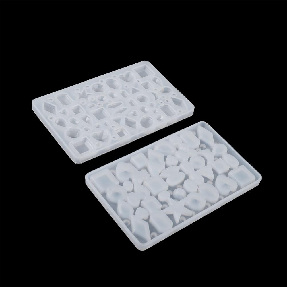 1Pcs Mirror Jewelry Crystal Epoxy Resin Mold Love Geometry Moon Variety Gemstone Pendant Mold for DIY Resin Pendants Crafts