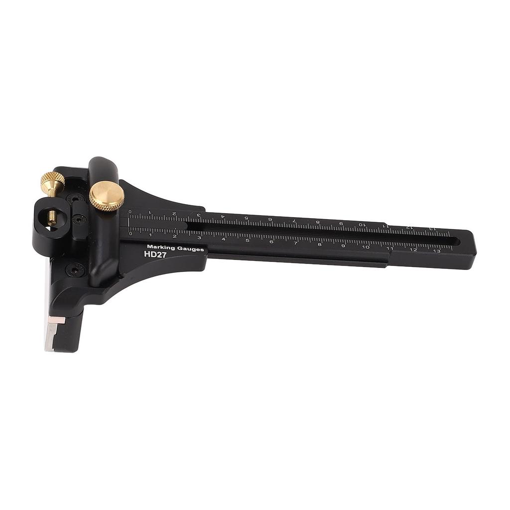 Woodworking Marking Gauge Metric Imperial Scale Aluminum Alloy Multifunctional Wood Scribe Tool