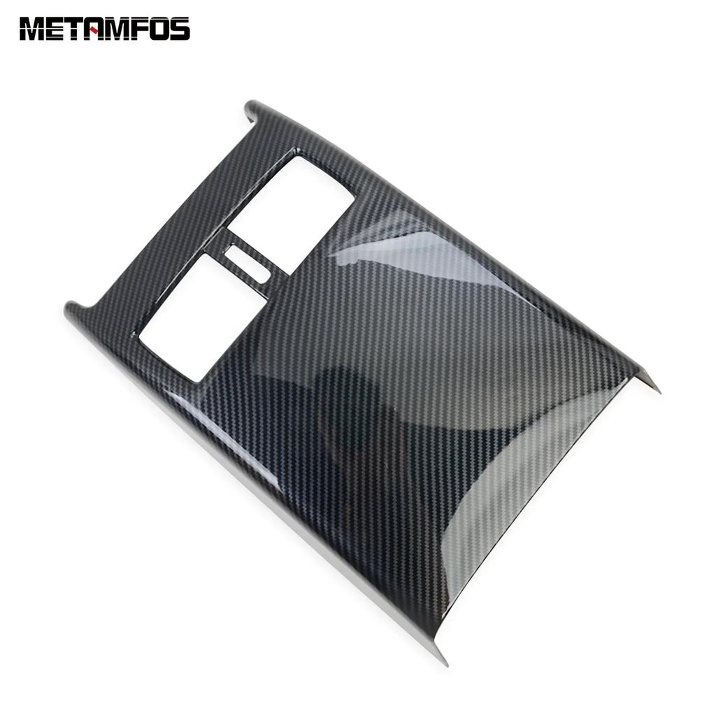 For Mazda CX-30 CX30 - 2024 Carbon Fiber Armrest Box Rear Air Vent Outlet Cover Trim Interior Accessories Car Styling