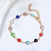 1PC Candy Color Heart Beaded Bracelet for Women, Simple Fashion Bracelet for Girlfriend, Valentine‘s Day Gift Random Heart Color
