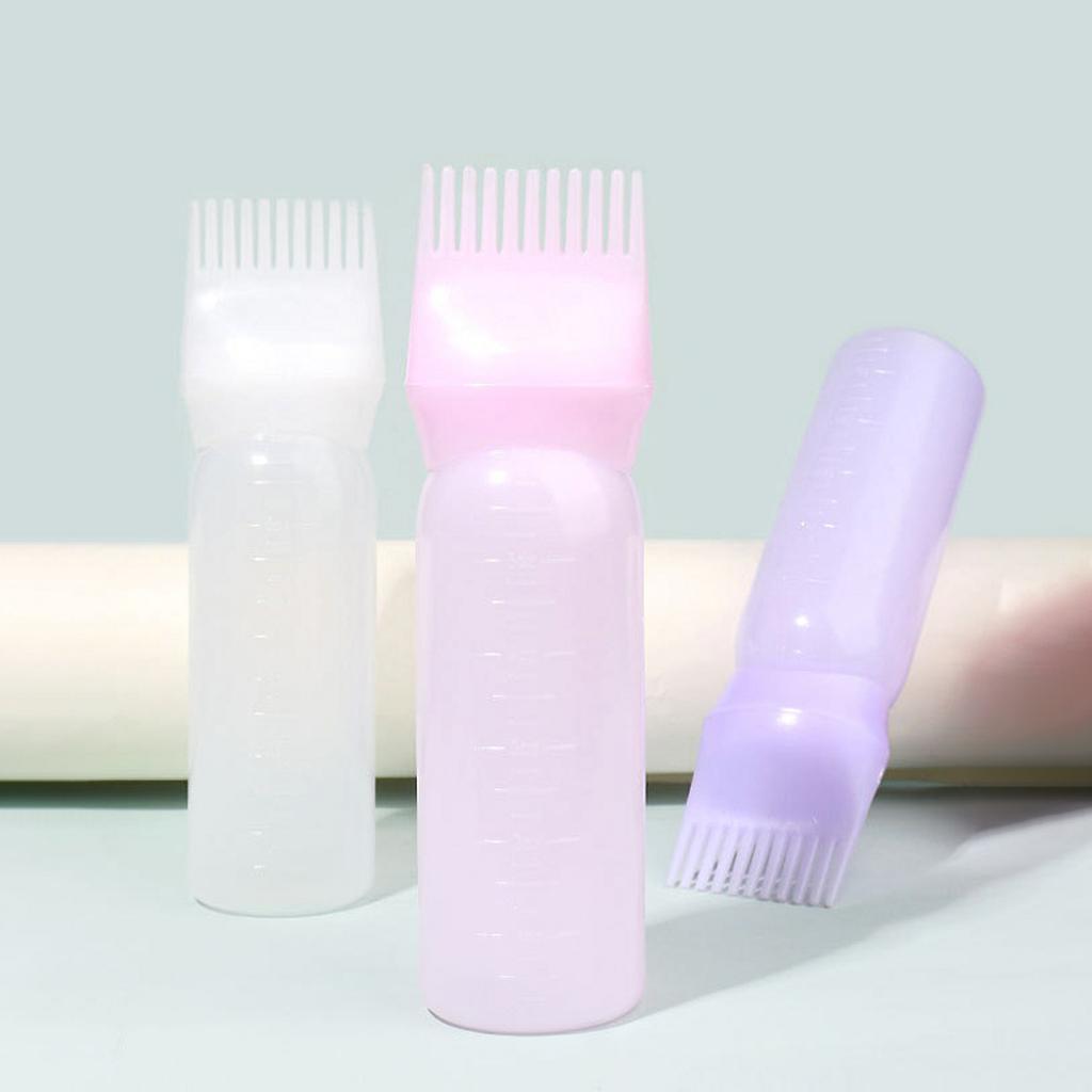 3 Stück Plastik Haarfärbepinsel Shampoo Flaschen Ölkamm Stylingwerkzeuge Haarfärbemittel Friseursalonwerkzeuge Speziell für Echthaarperücken