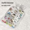 Adorable Cartoon Portable Hand Warmer: Explosion-Proof Transparent Hot Water Bag for Students