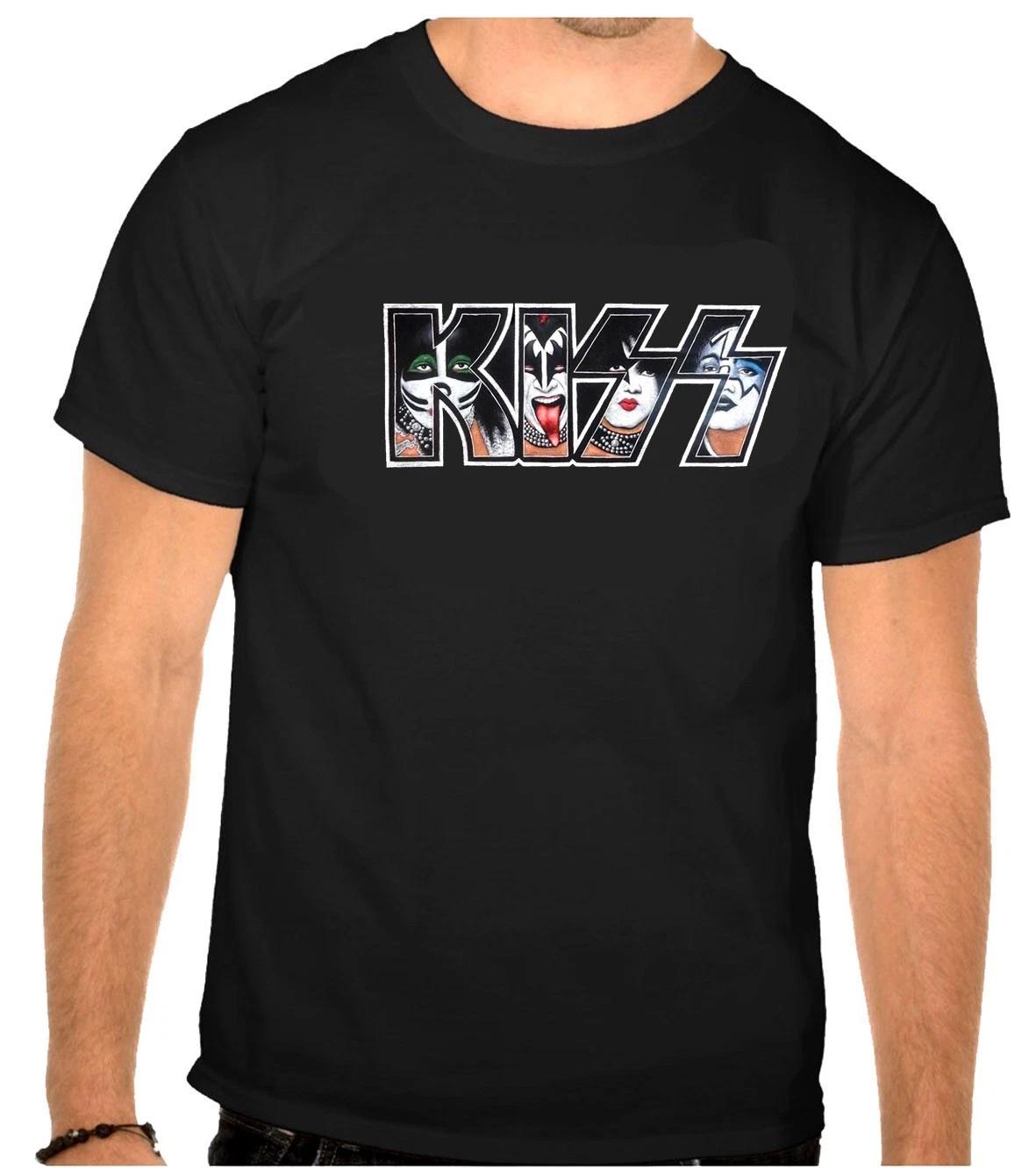 

KISS Rock Music Logo Black T-Shirt -1295- L