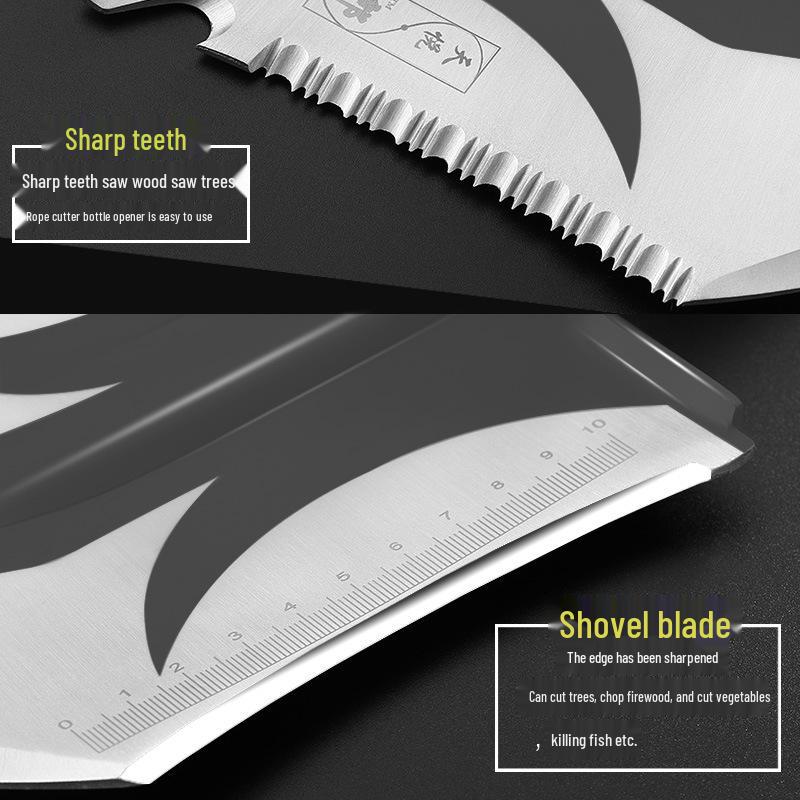 Multifunctional Folding Entrenching Tool: Manganese Steel Shovel for Outdoor, Self-Defense, Fishing, and Camping.