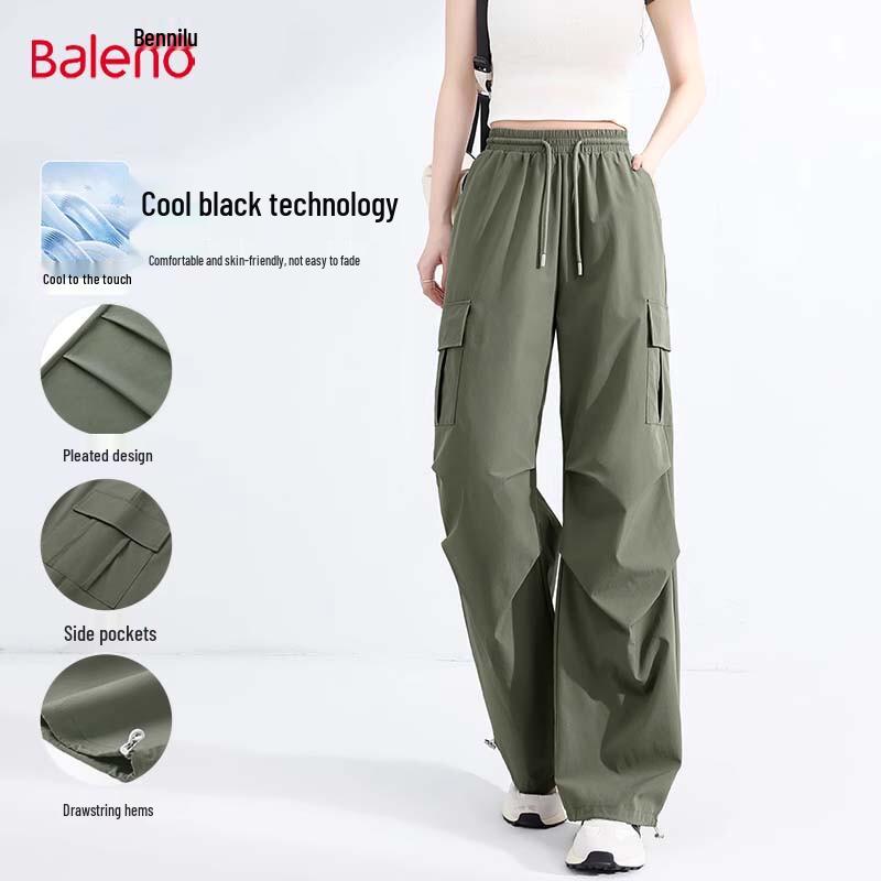 Baleno Women's High-Waist Cargo Pants