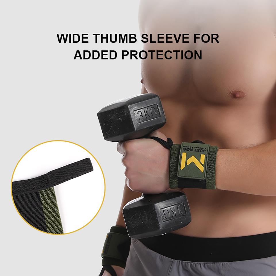 Gobygo 1Pair Wrap Around Wrist Wraps Joint Strain Pain Fitness Wrists Tendon Sheaths Sleeves Exercise Bench Press Weightlifting